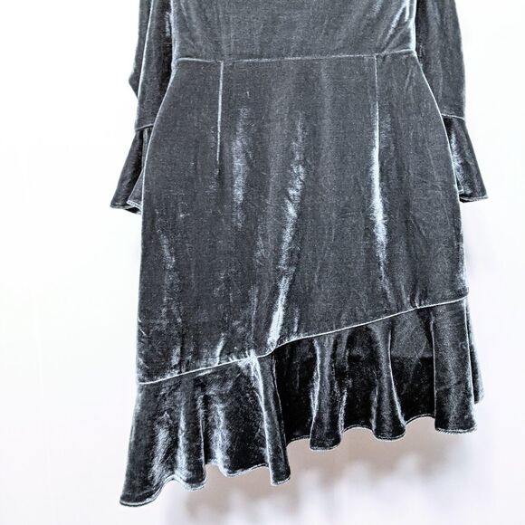 NWT REVOLVE NBD Adelita Velvet Ruffle Dress S - Picture 8 of 9